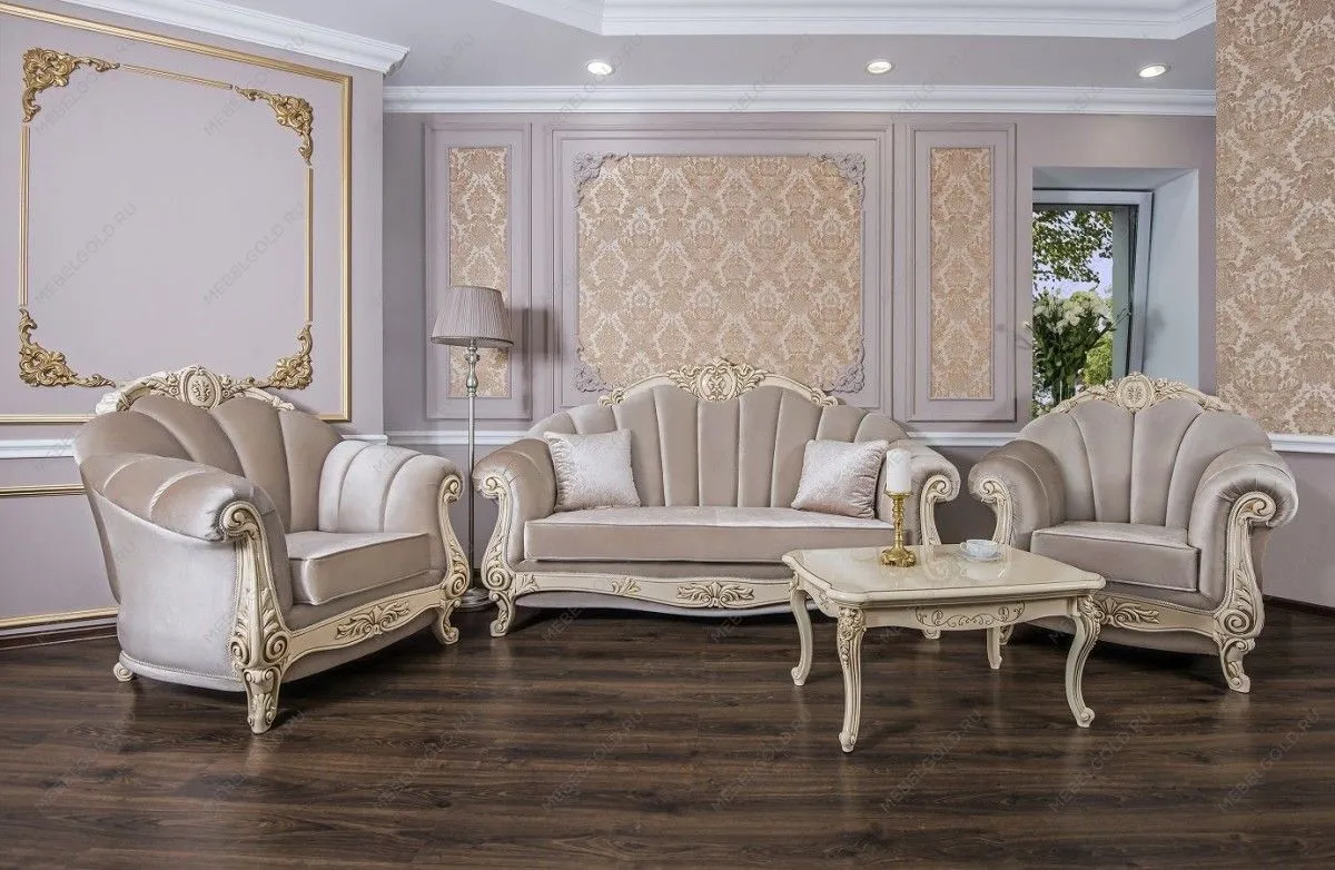 Диван Марселла 3х местный крем глянец | изображение 7