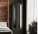 БРИМНЭС / СИРИУС Шкаф двухдверный ИКЕА / IKEA с одним выдвижным ящикам и двумя зеркалами, Дуб Венге | изображение 4