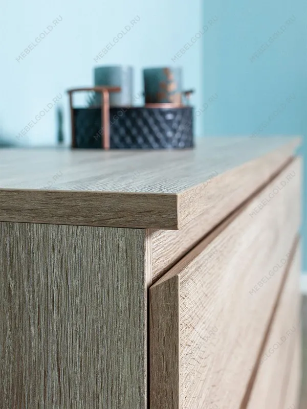 Комод Мальта, 6 ящиков, горизонтальный, с доводчиками, 160х48х76 см, дуб сонома | изображение 10