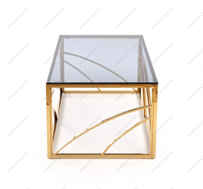 Стол журнальный Halmar UNIVERSE (дымчатый/золотой) | изображение 2