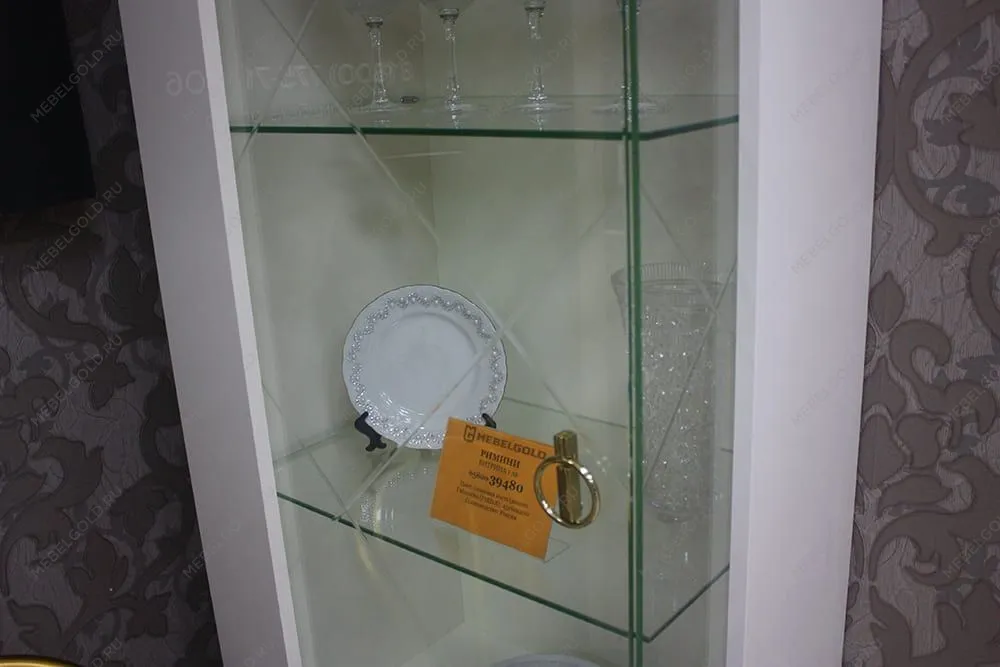 Витрина 1-ств. (левая) Римини СОЛО (белый золото) РМВ1-1С (s) - Выставка Балашиха | изображение 4