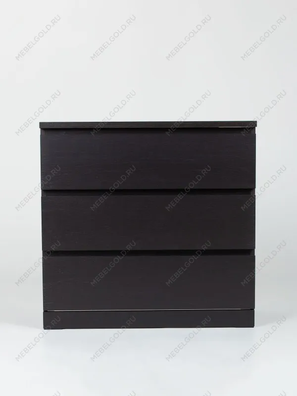 Комод Варма, 3 ящика, 80х78х40 см, шпон натурального дерева, ясень черный | изображение 11