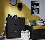 BRIMNES / СИРИУС комод ИКЕА / IKEA 3 ящика Дуб Венге | изображение 4