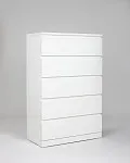 Комод ВАРМА, 5 ящиков, 80х123х40 см, эмаль белая | изображение 8