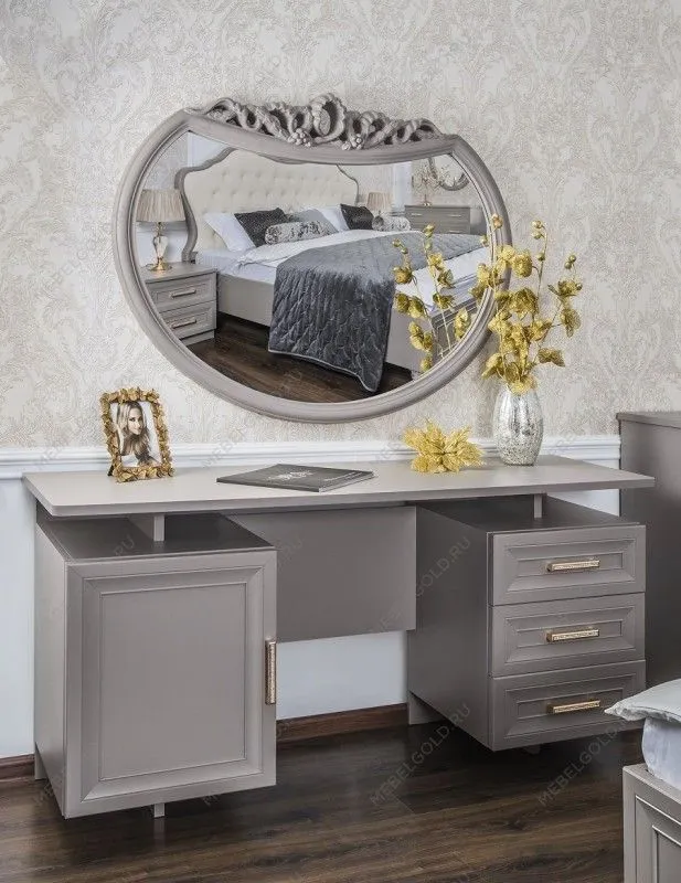 Зеркало Мокко ППУ для туалетного столика серый камень | изображение 2