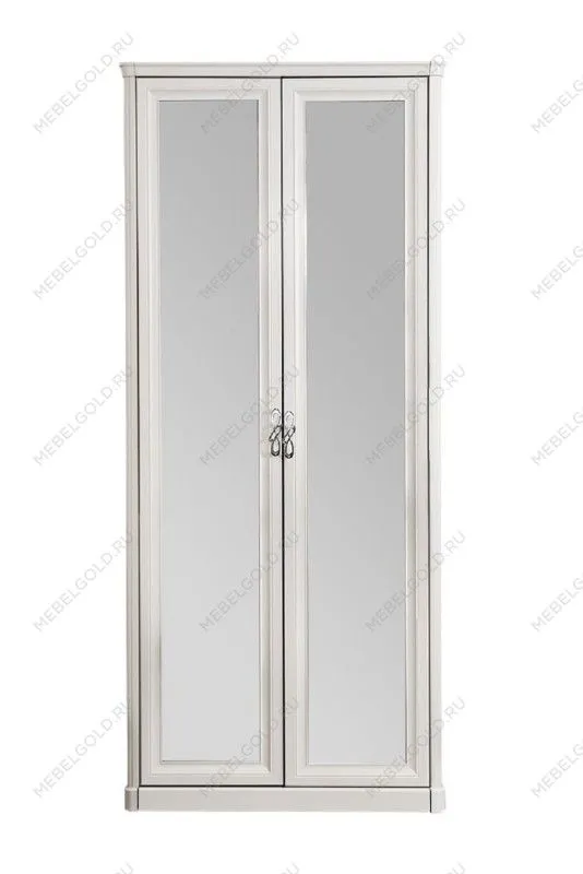 Шкаф Мишель 2-дверный с зеркалом белый матовый | изображение 1