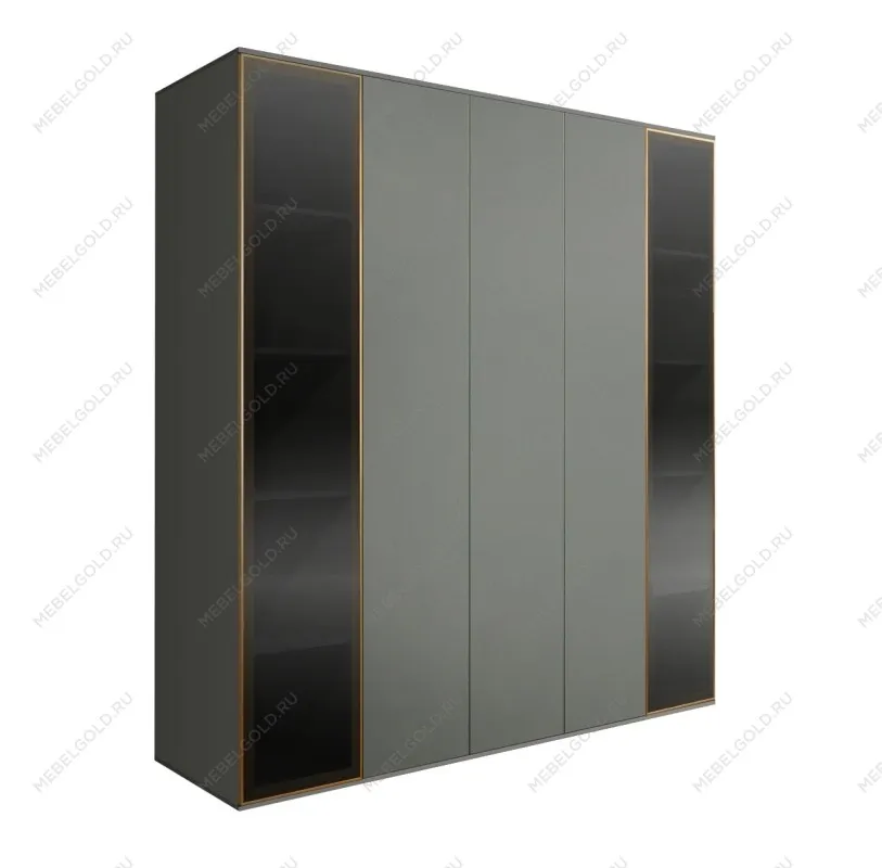 Шкаф 5-ти дв. Bogemia Air (Серый/Золото) БМШ2/5(2)