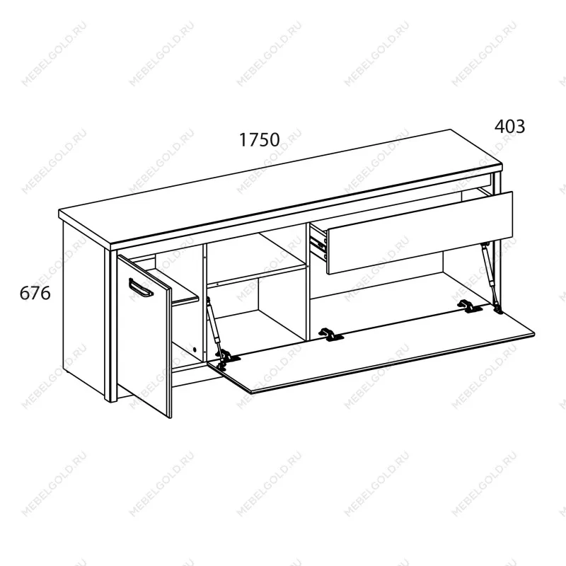 Тумба Джаз RTV 2D1SN | изображение 3
