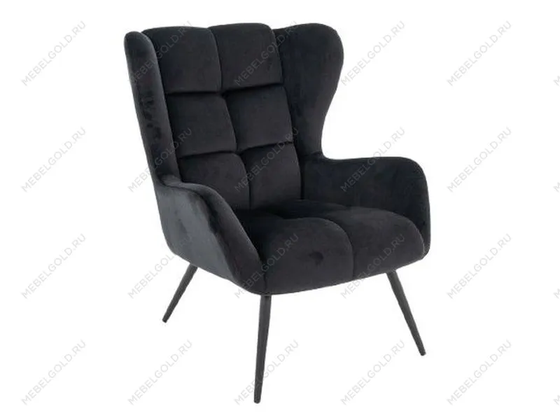 Кресло Signal LOUIS Velvet 19 (черный/черный)