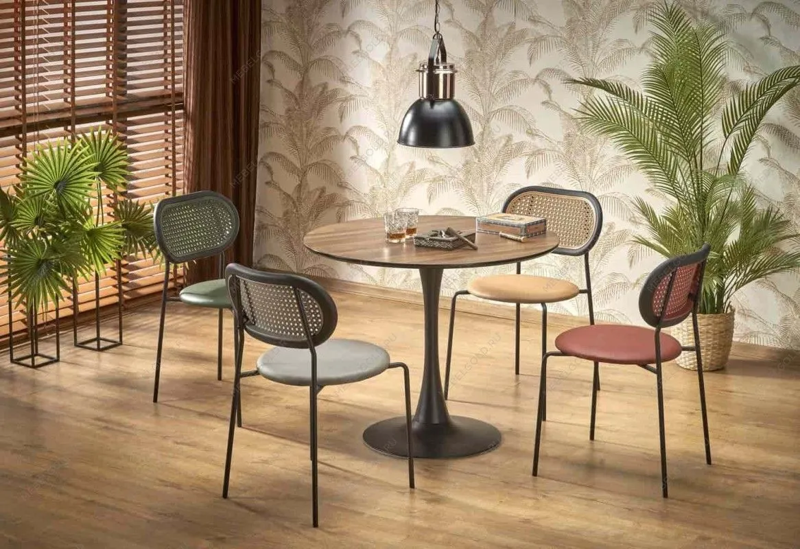 Стол обеденный Halmar OLMO (дуб золотой/черный)