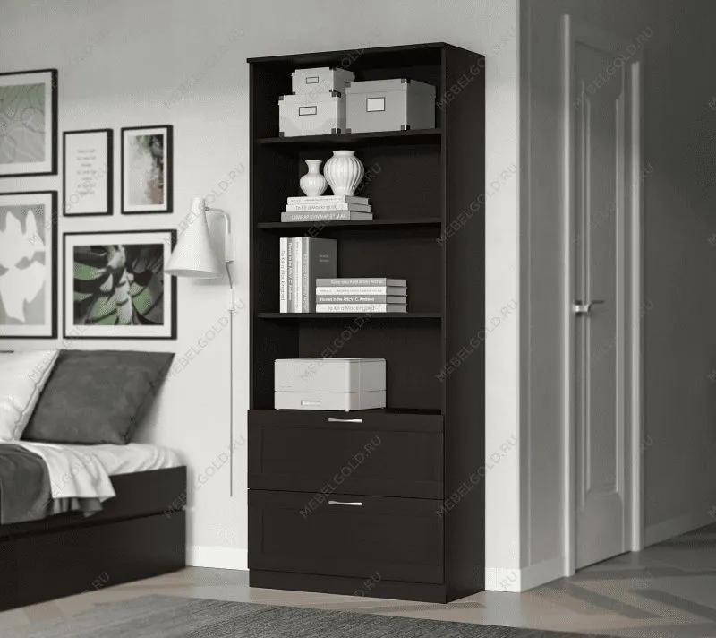 БРИМНЭС / СИРИУС Стеллаж ИКЕА / IKEA 2 ящика 78х190 Дуб Венге | изображение 3