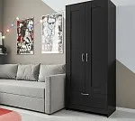 БРИМНЭС / СИРИУС Шкаф ИКЕА / IKEA для одежды 2 двери и 1 ящик Дуб Венге | изображение 5