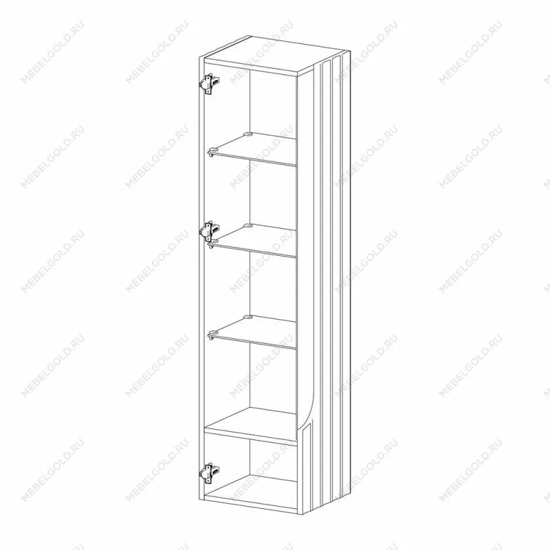 Шкаф навесной Лоренсо Графит МН-043-02 | изображение 1