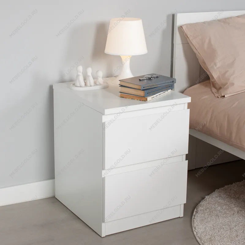 МАЛЬТА тумба ИКЕА / IKEA 2 ящика 40х54 белая | изображение 5