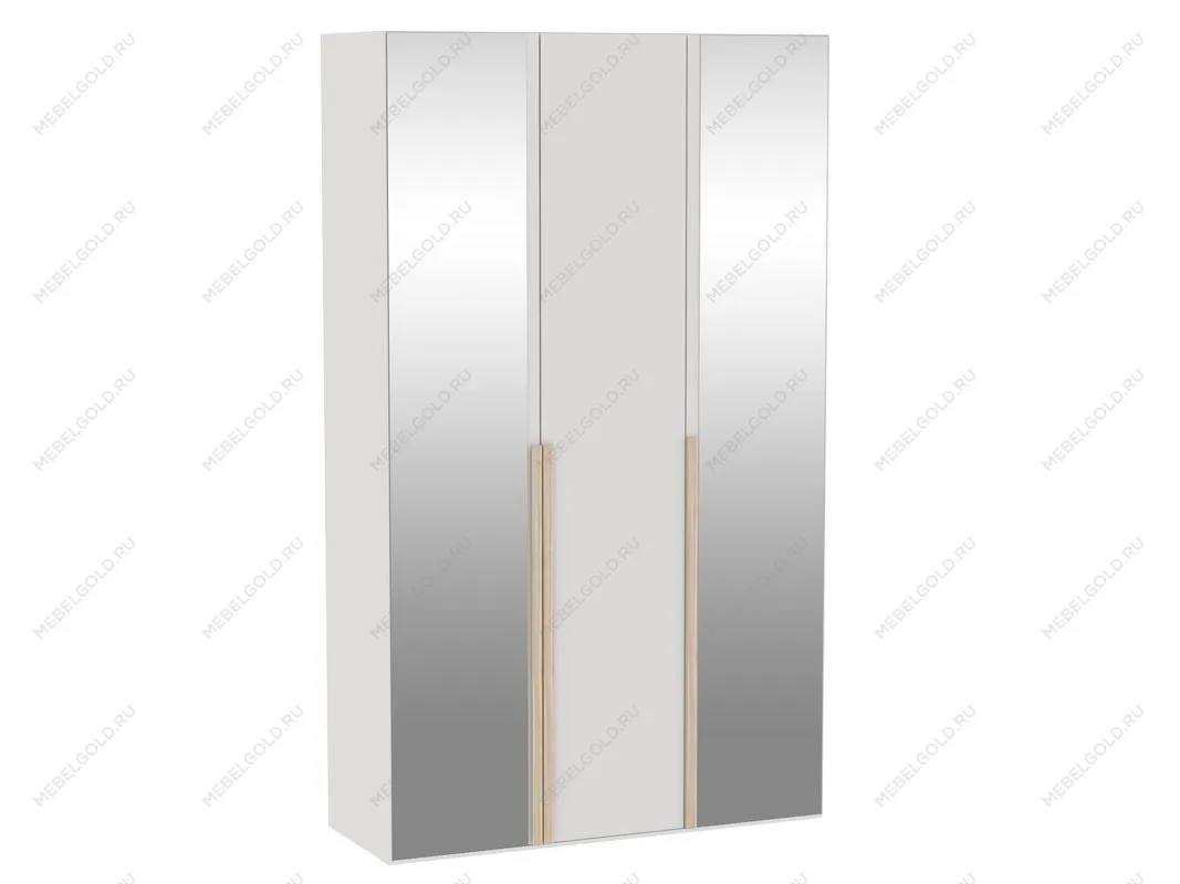 Шкаф 3-дверный с комбинированными дверями 2, Аврора (1362*522*2304) Дуб Мария/Кашемир
