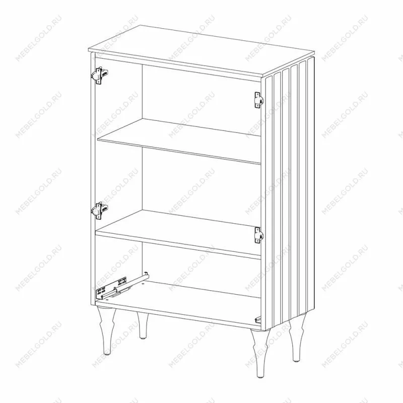 Шкаф комбинированный Лоренсо Белый МН-043-01 | изображение 1