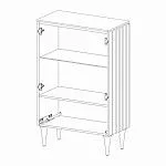 Шкаф комбинированный Лоренсо Белый МН-043-01 | изображение 1