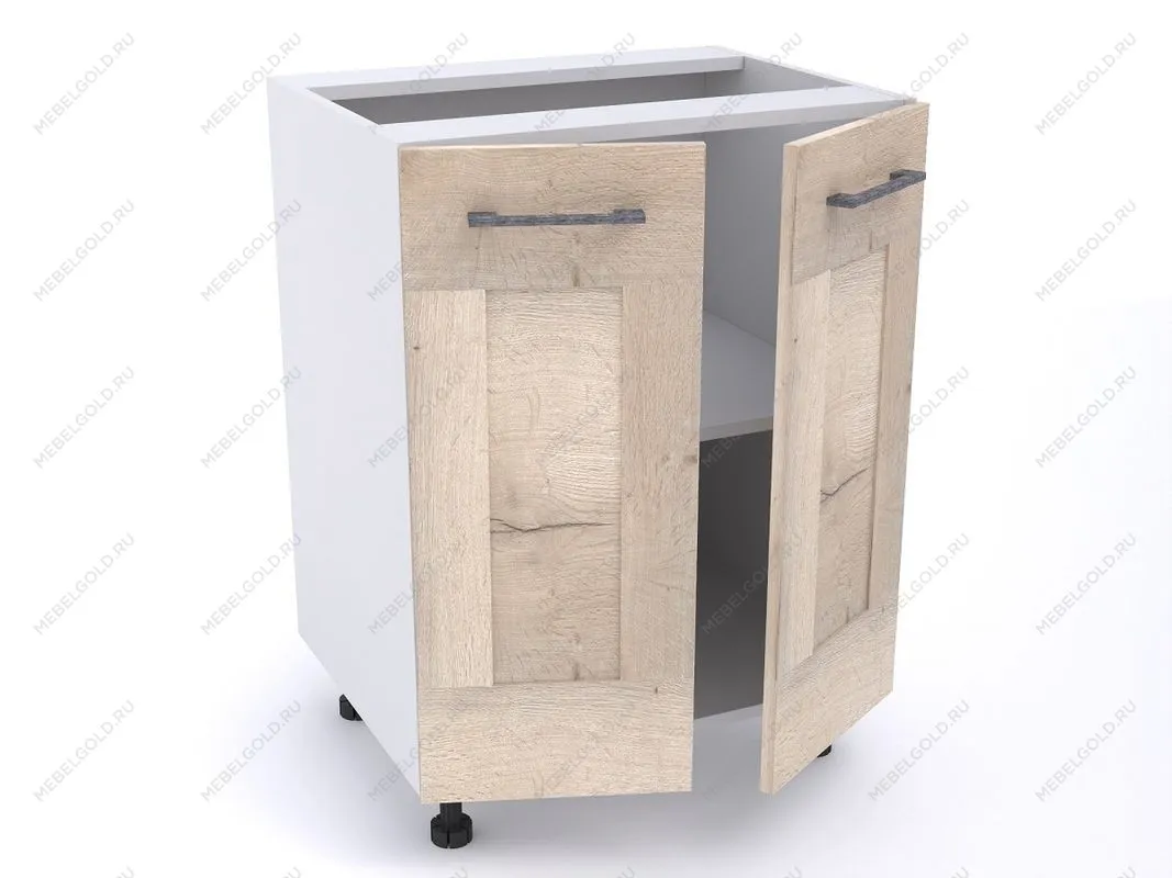 Стол С-60 (520) 2-х дверный, Дублин (600*520*820) Дуб галифакс белый, 21678 | изображение 1