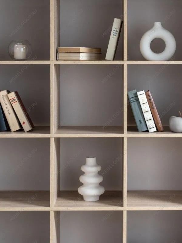 Стеллаж Фора, 12 полок, 112х147х38 см, дуб беленый | изображение 3