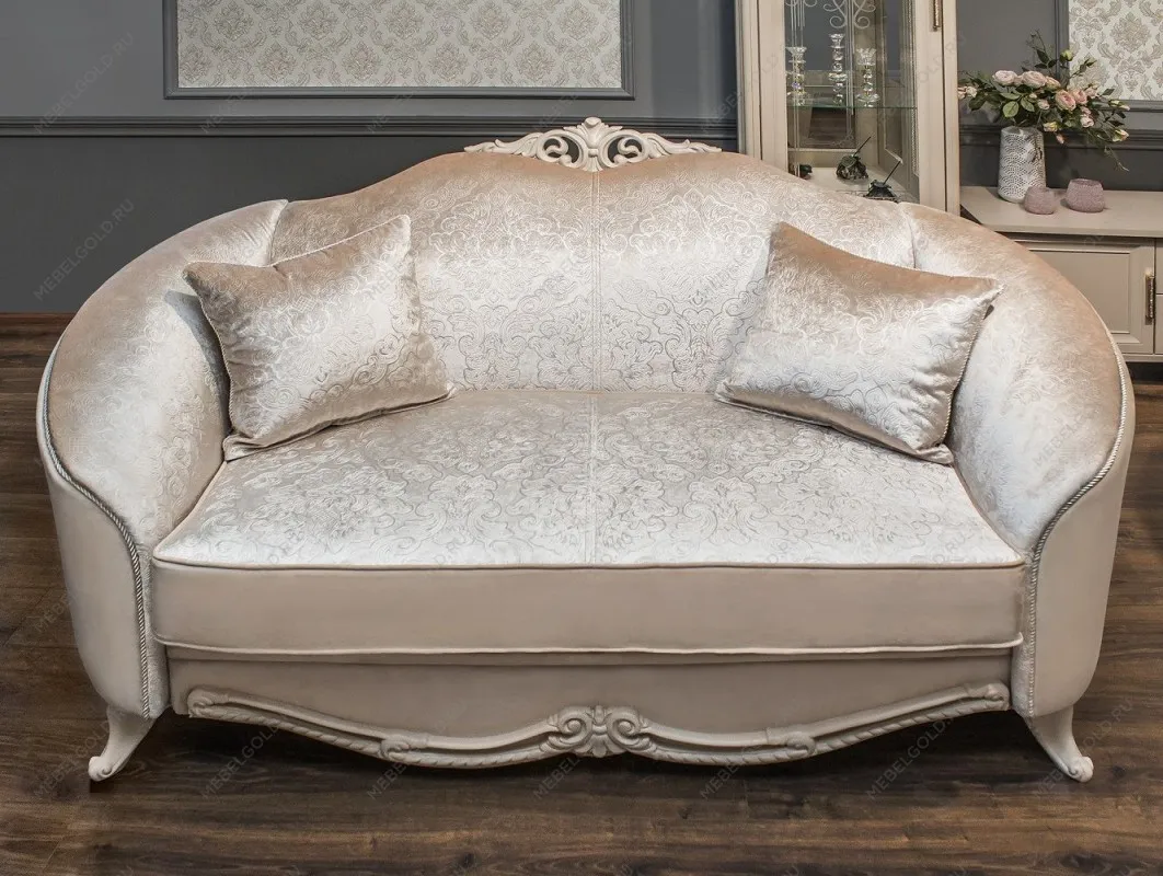 Диван Мокко 2х местный бежевый, без раскладного механизма | изображение 2