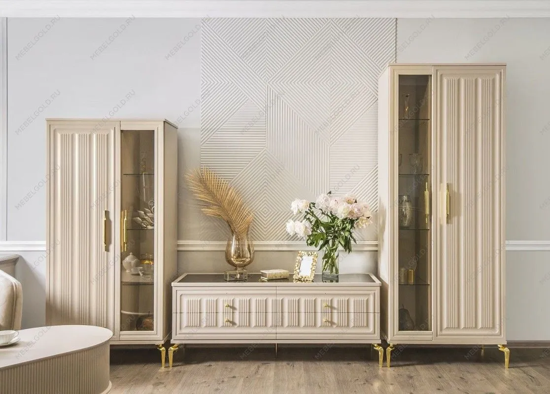 Витрина Замира 2-ств высокая бежевый | изображение 8