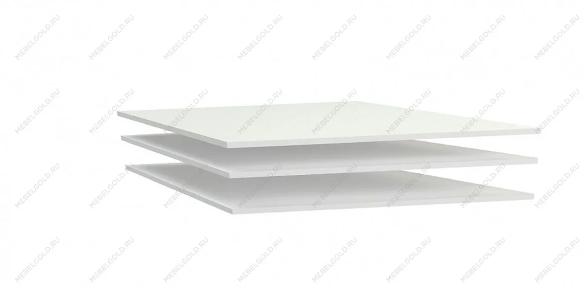 Дополнительные полки в 4-х дверный шкаф, Лацио (942*442*16) Белый, 11012