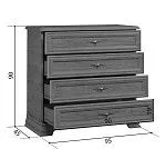 Комод Кентаки KOM4S каштан - Выставка Лобня | изображение 5