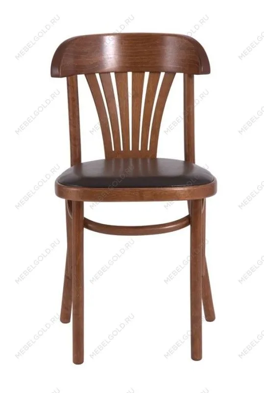 Стул Астра классик мягкий (Средний тон, экокожа коричневая) | изображение 1