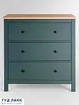 Комод Сага, 92х51х100 см, темно-бирюзовый/ясень | изображение 6