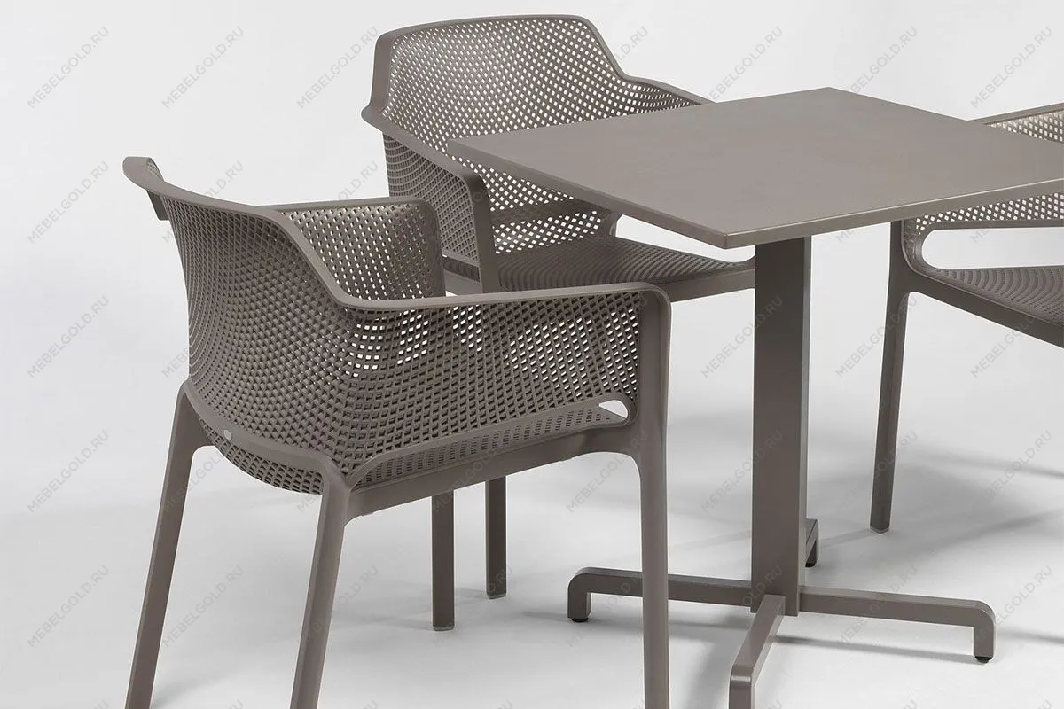 Стул-кресло Net, тортора, с серой подушкой | изображение 1