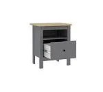 САГА тумба прикроватная серая/ясень | изображение 2