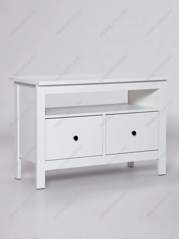 Тумба Сага, 2 ящика, 91х42х63 см, белая | изображение 1