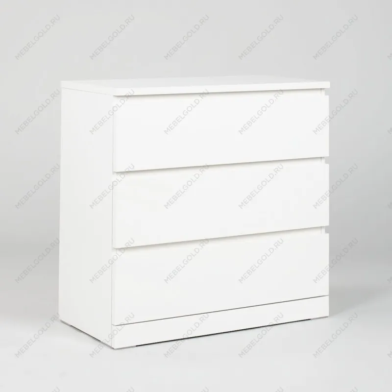 Комод Варма, 3 ящика, 80х78х40 см, эмаль белая | изображение 9