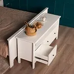 Тумба ТВ Сага, 3 ящика, 131х42х63 см, белая | изображение 7