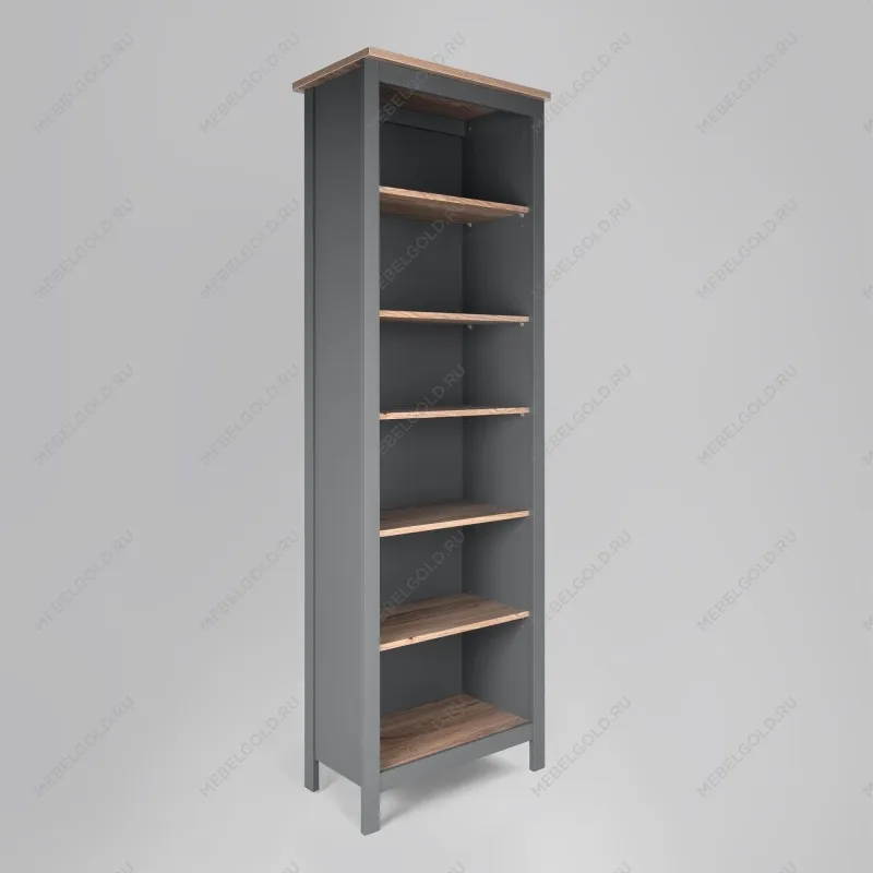 Стеллаж Сага, 70х42х215 см, серый/ясень | изображение 4