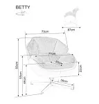 Кресло Signal BETTY (серый/черный) | изображение 3