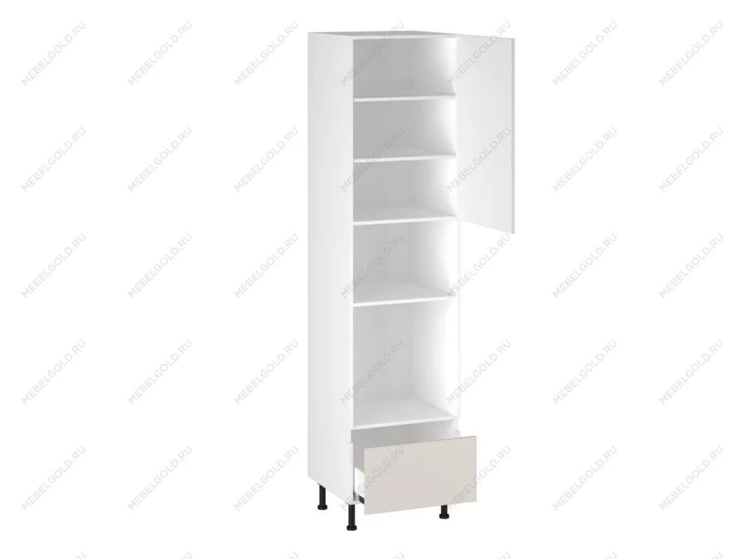 Шкаф-пенал 960 П-1, Виста (600*586*2456) Экокожа Белый, 26278 | изображение 1