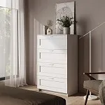 Комод Сириус, 4 ящика, 78х41х123 см, белый | изображение 8