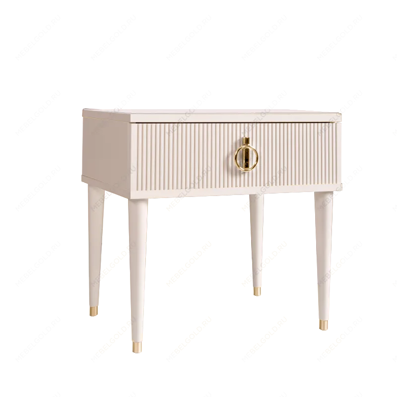 Тумба прикроватная Римини СОЛО (Бежевый/Золото) РМТП-1(s)