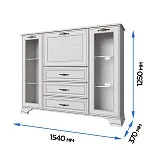 Тумба Тиффани 2V1D3S вудлайн кремовый | изображение 2