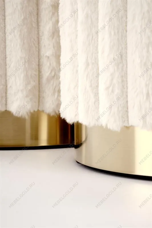 Комплект Halmar FIDO (2 пуфа) (кремовый/золотой) | изображение 4