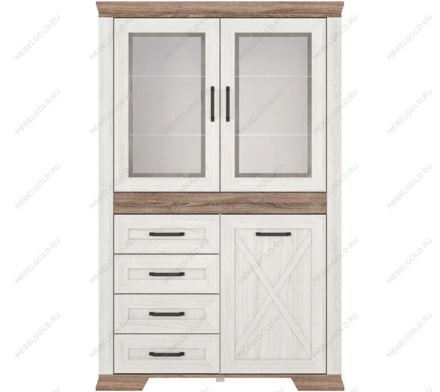 Шкаф с витриной Марсель REG2W1D4S