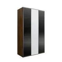 Шкаф 3-х дверный Bogemia Woodline Air (Белый/Серебро) БМШ2/3(2)