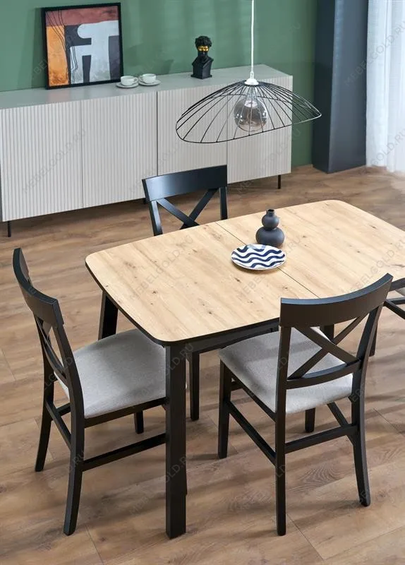 Стол обеденный Halmar BARRIL 130 (дуб артизан/черный) | изображение 15