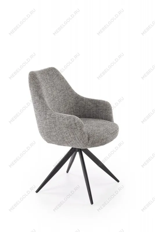 Стул кухонный Halmar K564 поворотный (серый/черный) | изображение 3