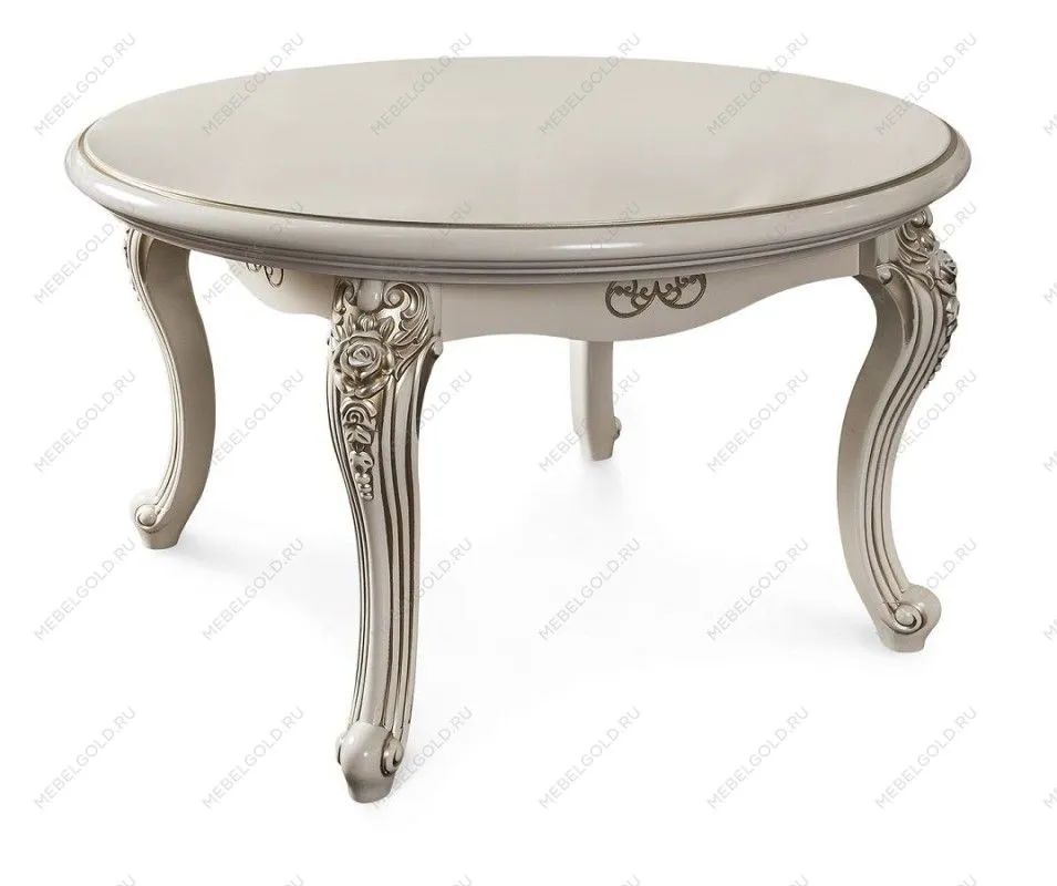 Столик круглый Джоконда крем глянец