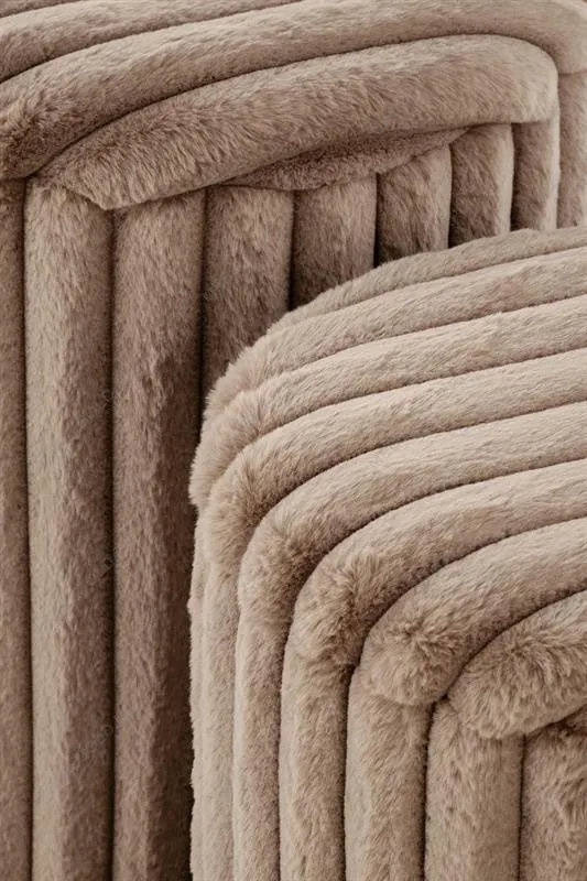 Комплект Halmar FIDO (2 пуфа) (капучино/золотой) | изображение 5