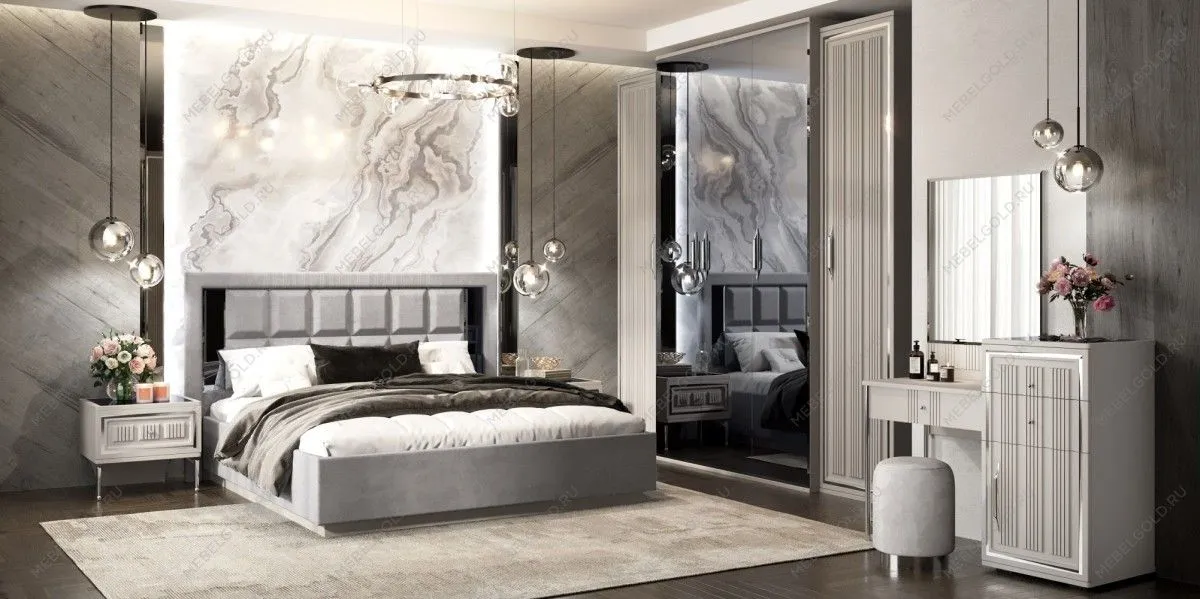 Кровать Замира 160x200 см серый камень | изображение 4