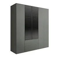 Шкаф 5-ти дв. с ящиками Bogemia Air (Серый/Черный) БМШ2/52(2)