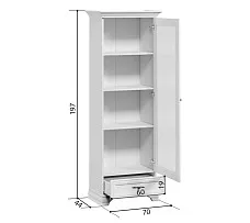Шкаф-витрина Кентаки REG1W1S белый - Выставка Лобня